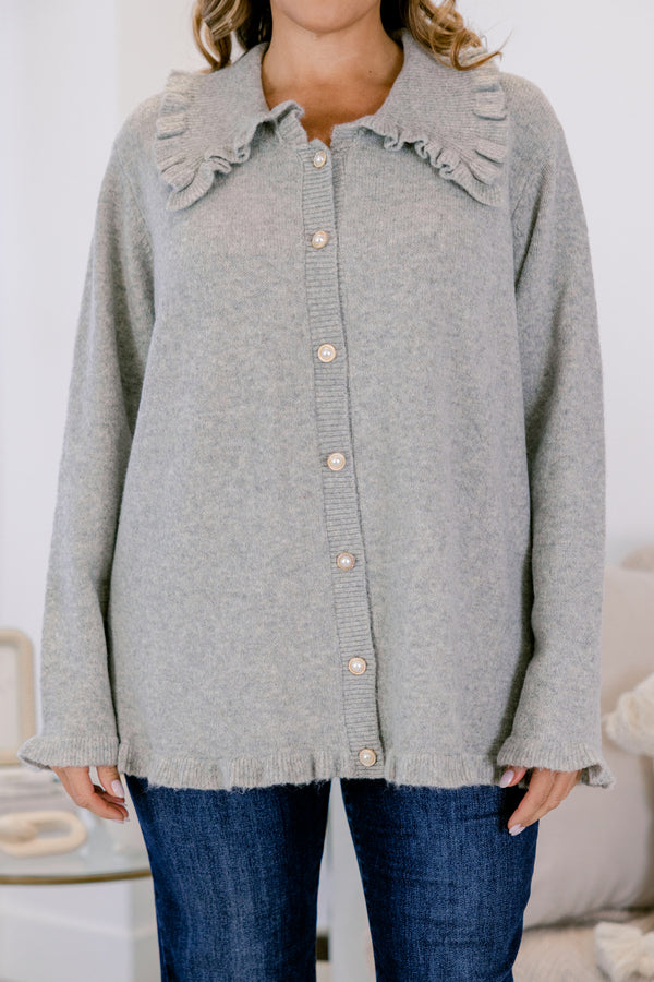 Perfectly Peaceful Cardigan, Gray