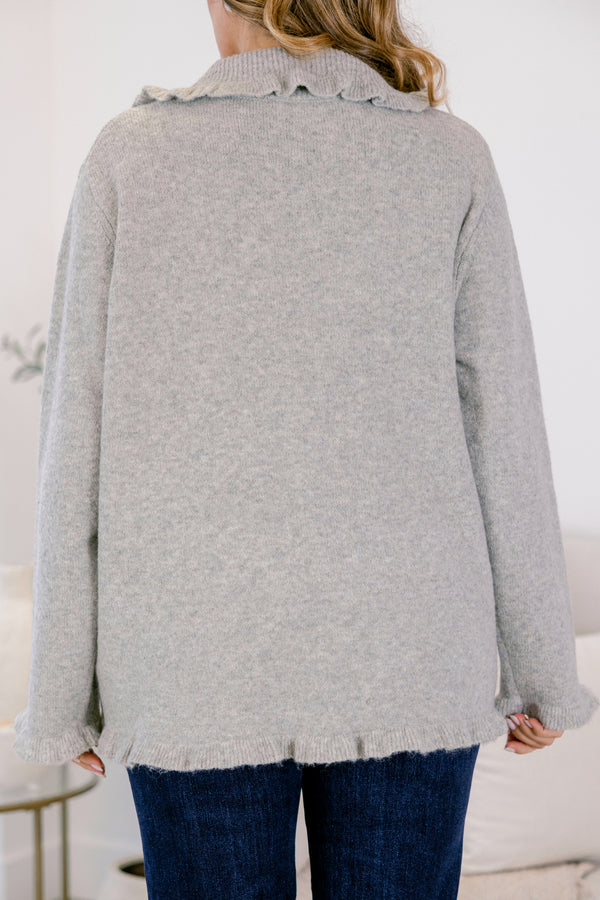 Perfectly Peaceful Cardigan, Gray