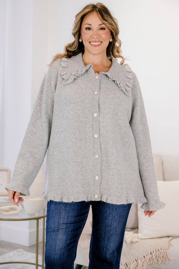 Perfectly Peaceful Cardigan, Gray