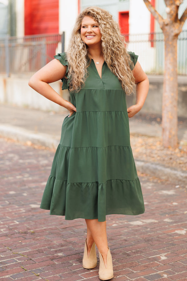 Olive store green sundress