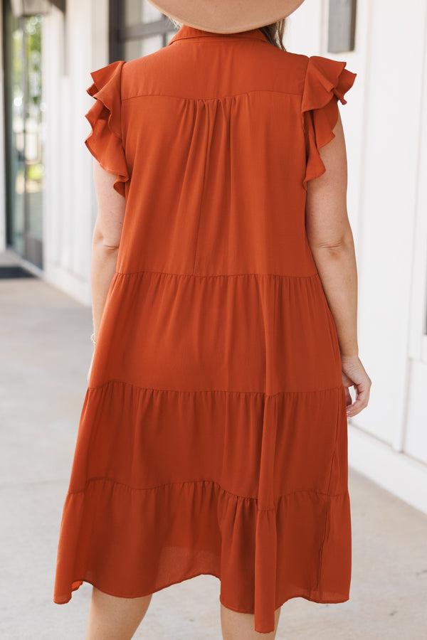 Chic Soul plus size clothing, sienna babydoll collared dress with ruffled sleeves