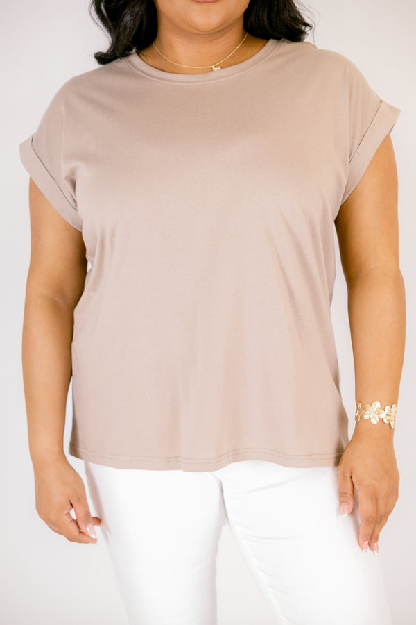 Pretty Please Tee, Ash Mocha