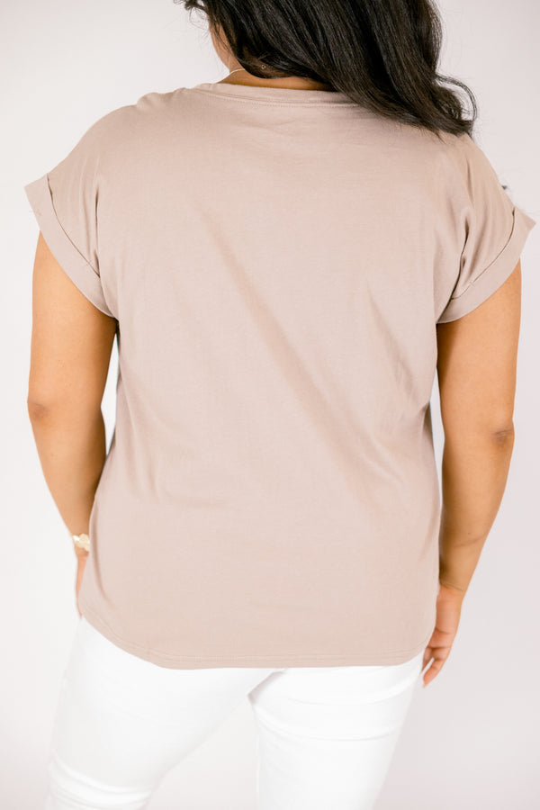 Pretty Please Tee, Ash Mocha