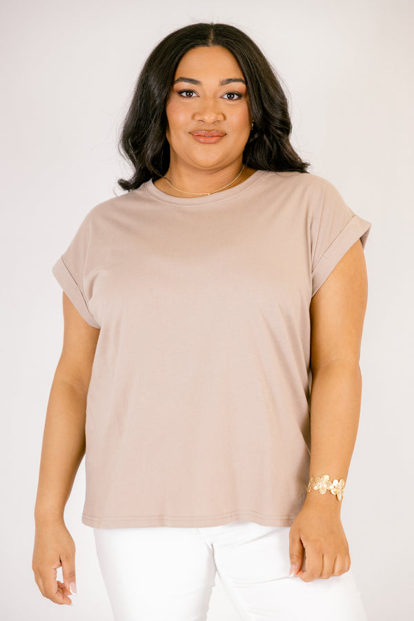 Pretty Please Tee, Ash Mocha