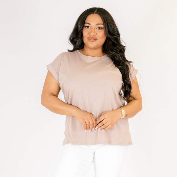 Pretty Please Tee, Ash Mocha