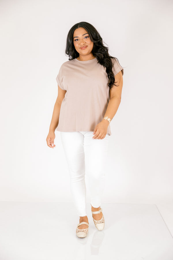 Pretty Please Tee, Ash Mocha