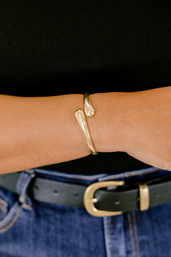 Chic Soul plus size clothing, gold  cuff bracelet