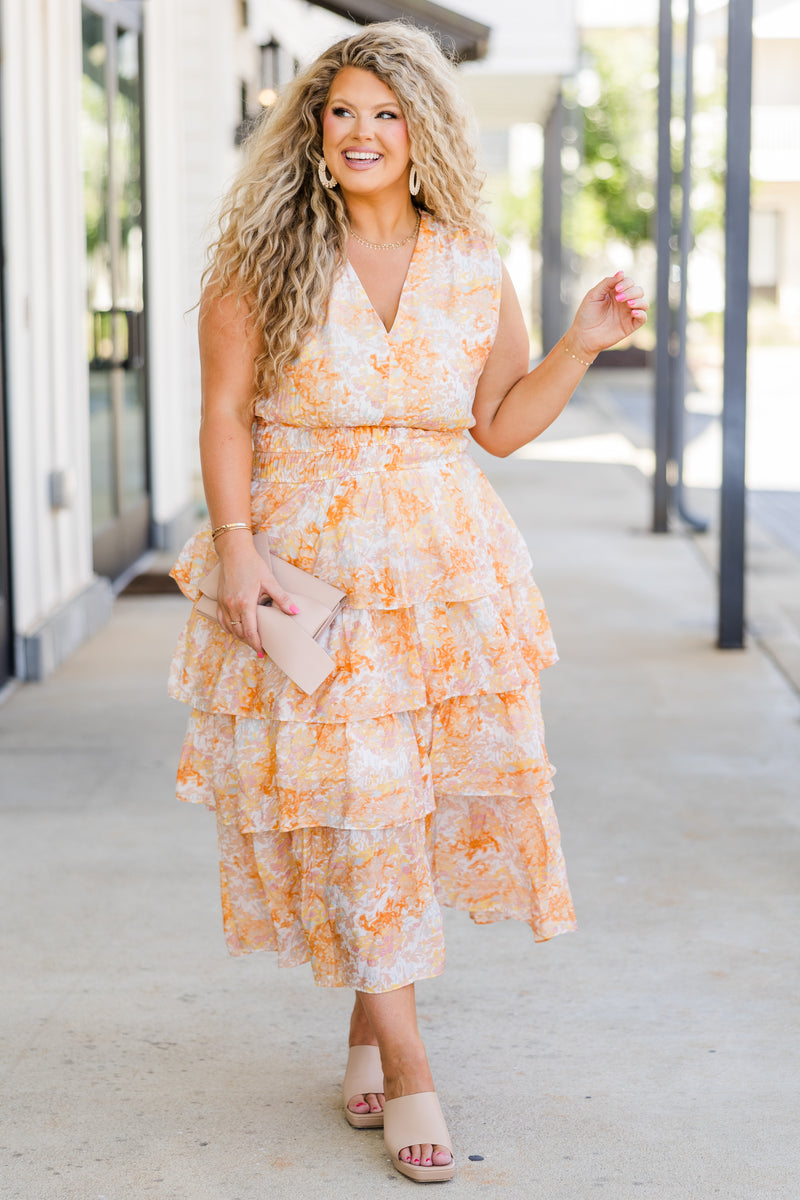 Radiant Days Dress, Orange – Chic Soul