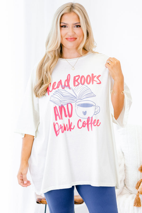 Chic Soul plus size clothing, white short sleeve boyfriend tee with 