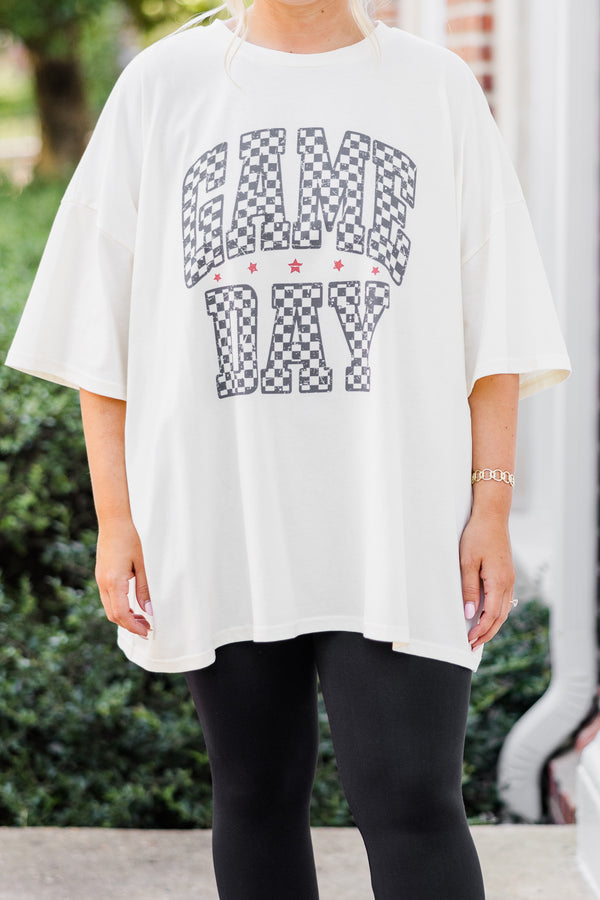 Ready For Game Day Boyfriend Tee, Ivory