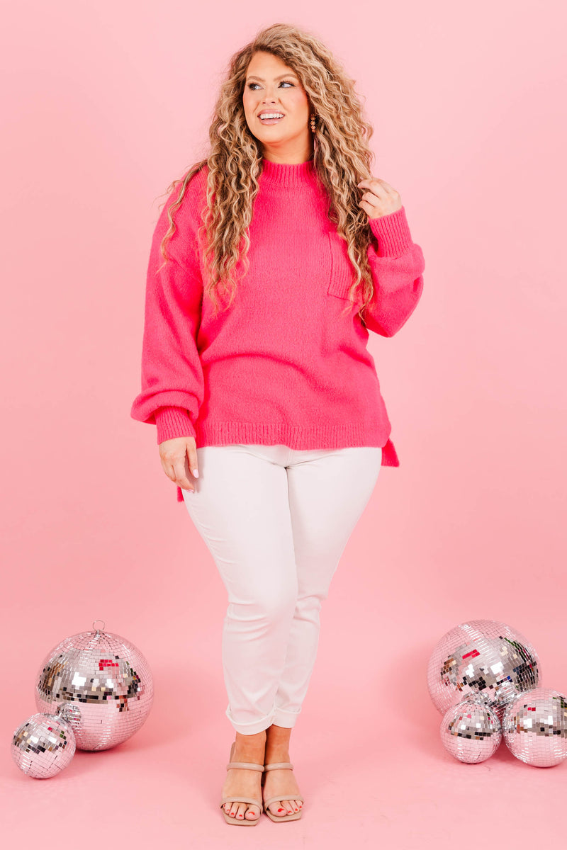 Pink jumper plus on sale size