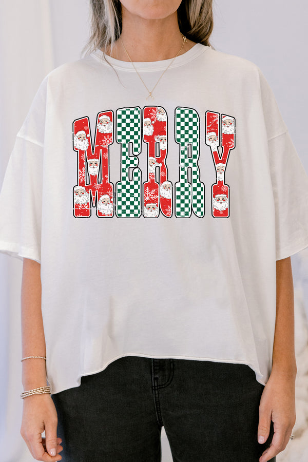 Chic Soul plus size clothing, white boyfriend tee with 