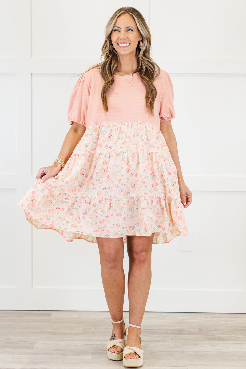 pink mini dress with roses Rosewood Romance Dress, French Rose – Chic Soul
