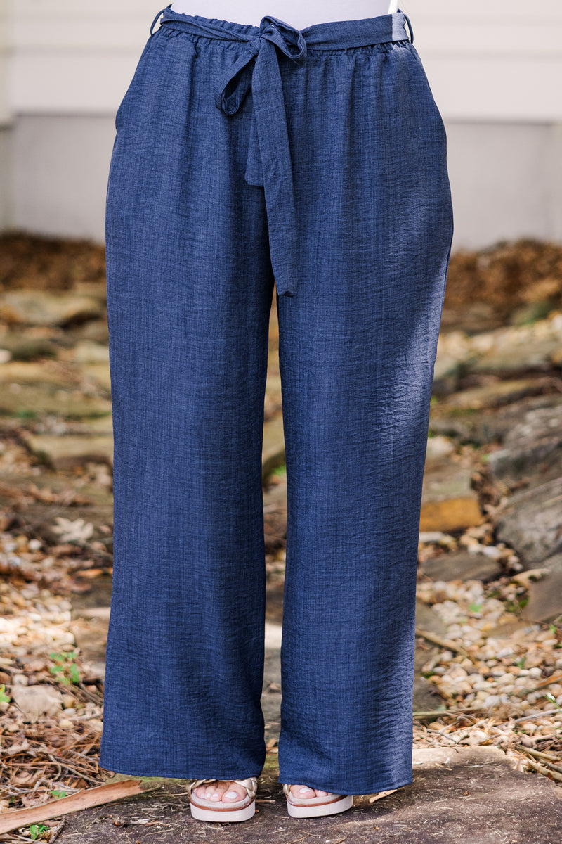 Sandy Shoreline Pants, Navy Blue – Chic Soul
