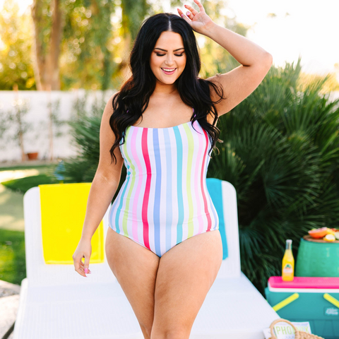 Seaside Sweetheart Swimsuit Rainbow Chic Soul