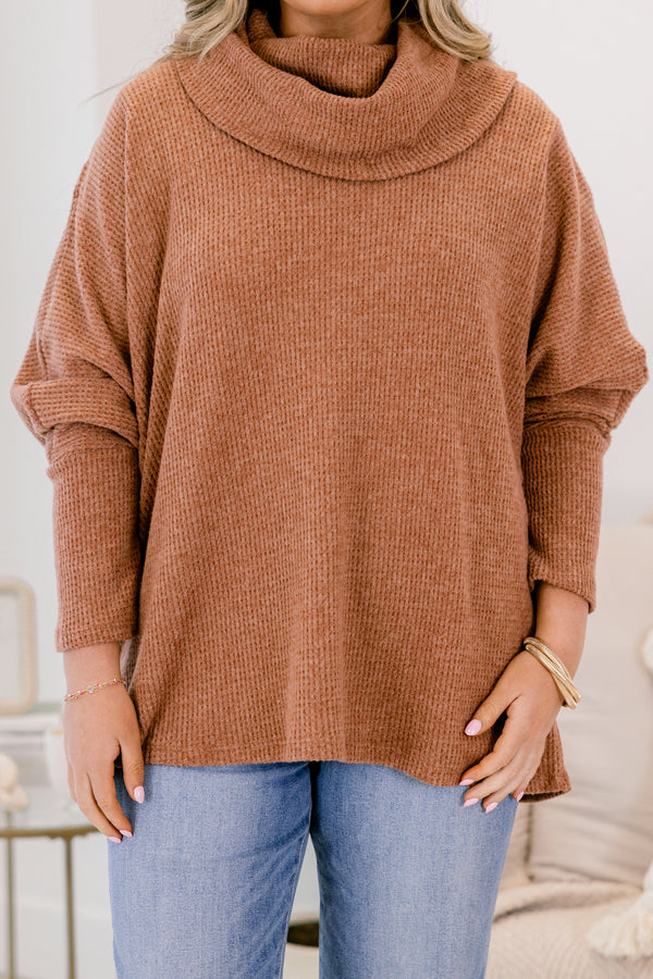 Chic Soul plus size clothing, brown turtle neck chunky sweater and maxi dress set