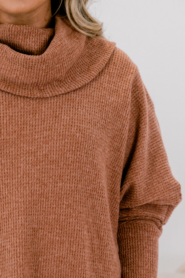 Chic Soul plus size clothing, brown turtle neck chunky sweater and maxi dress set