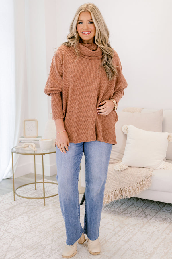 Chic Soul plus size clothing, brown turtle neck chunky sweater and maxi dress set