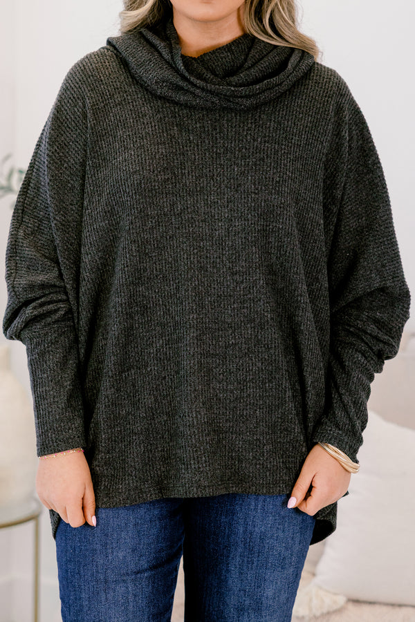 Chic Soul plus size clothing, black turtle neck chunky sweater and maxi dress set