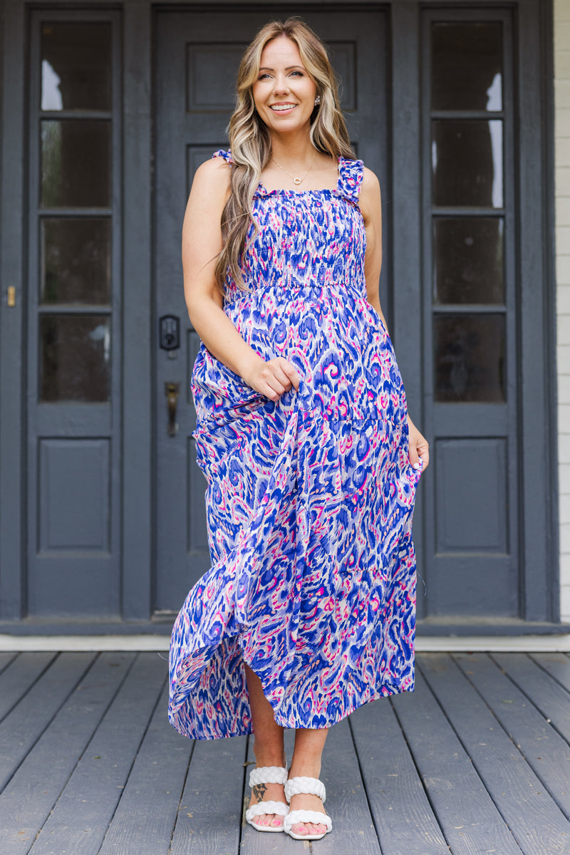 Women's Sending Love To You Dress, Blue | Size: XL By Chic Soul Women's Sending Love To You Dress, Blue | Size: XL By Chic Soul