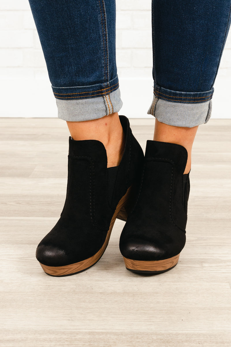 Little on sale black booties