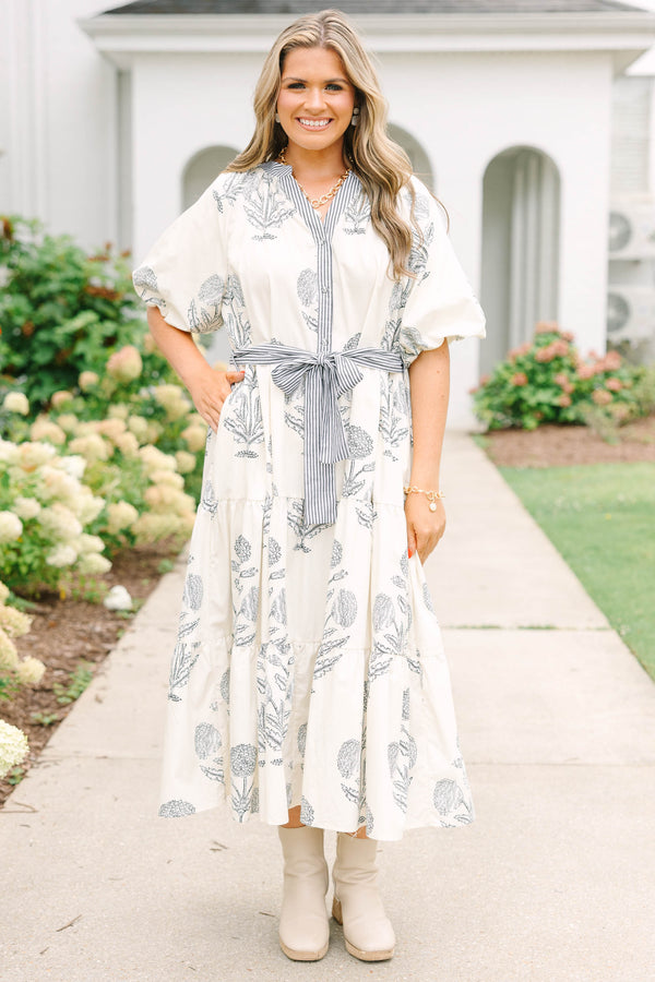 white dress by the shore Tea Rose Pleated Midi summer festivals Bohemian Linen Dress in Cream,