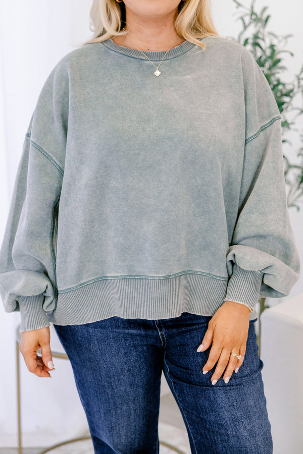 Chic soul plus size clothing, ash jade crewneck pullover