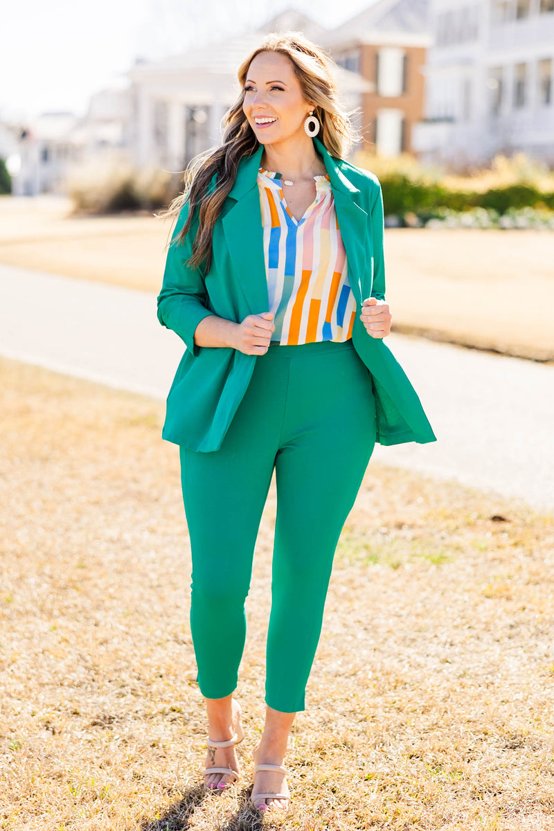 Women's She's A Trail Blazer, Green | Size: 1X By Chic Soul Women's She's A Trail Blazer, Green | Size: 1X By Chic Soul