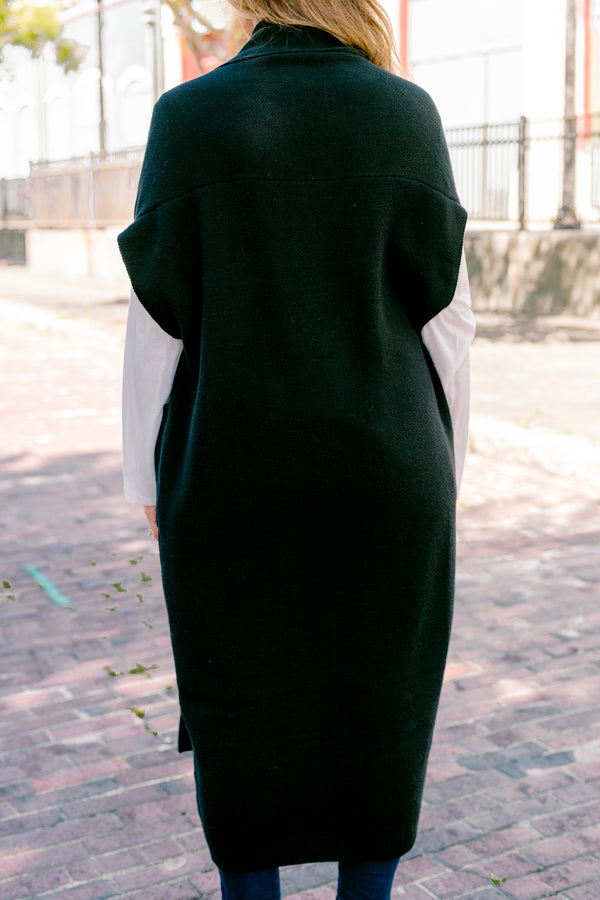 Chic Soul plus size clothing, black short sleeve maxi cardigan 
