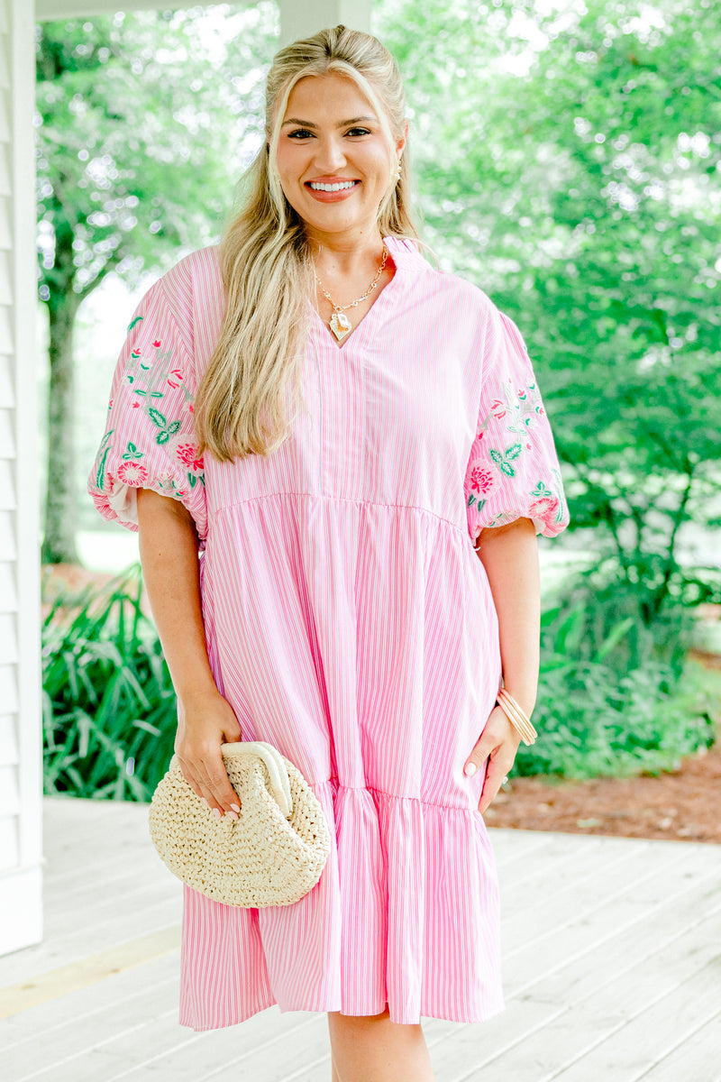 Sheer Romance Dress, Pink Chic Soul Sheer Romance Dress, Pink Chic Soul