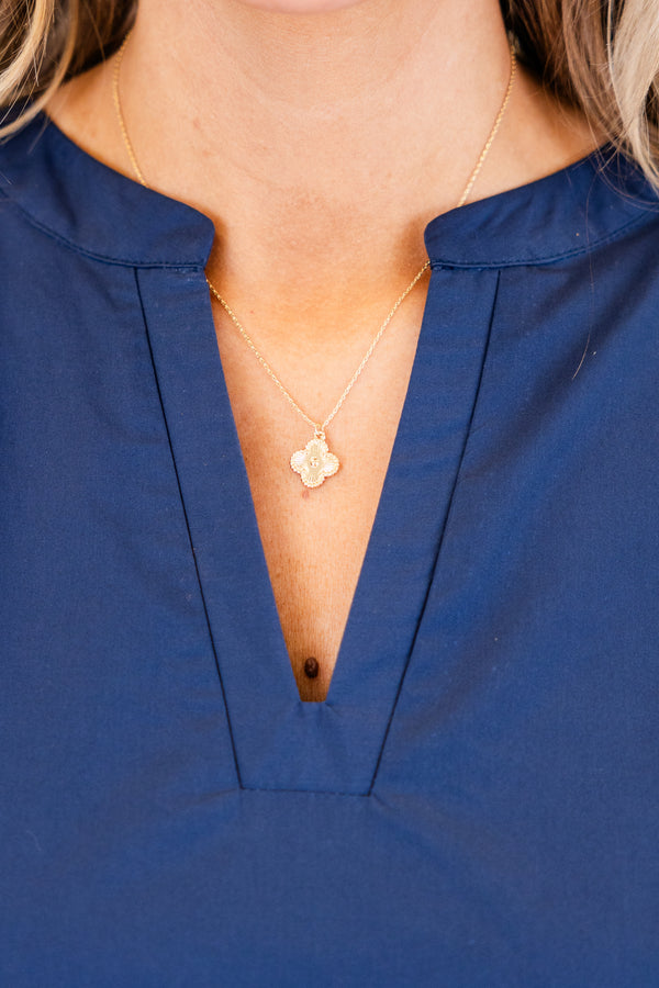 Chic Soul plus size clothing, gold flower shaped pendent necklace dainty