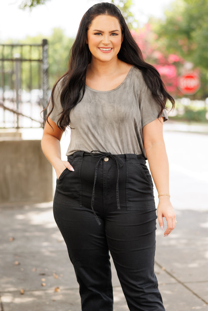 Show Me The Ropes Top, Charcoal – Chic Soul