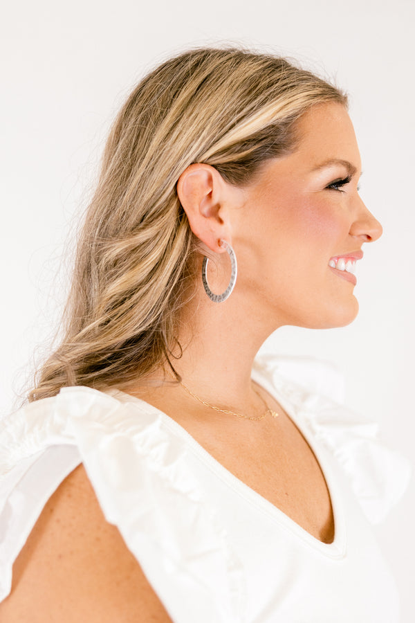 Silver Lining Hoops, Silver