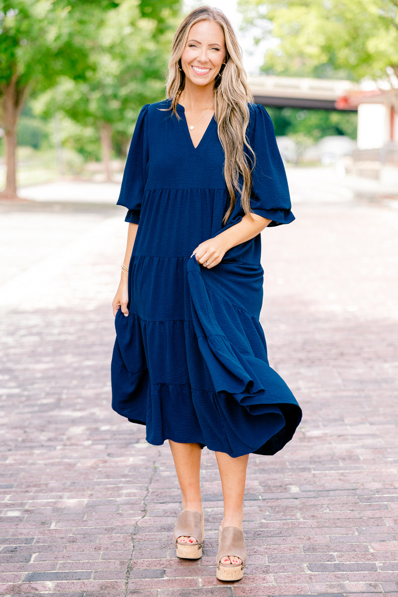 Simply The One Dress, Navy – Chic Soul