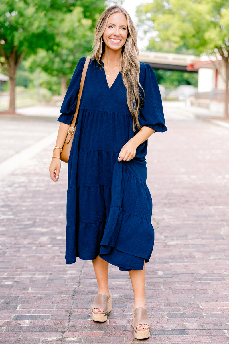 Simply The One Dress, Navy – Chic Soul
