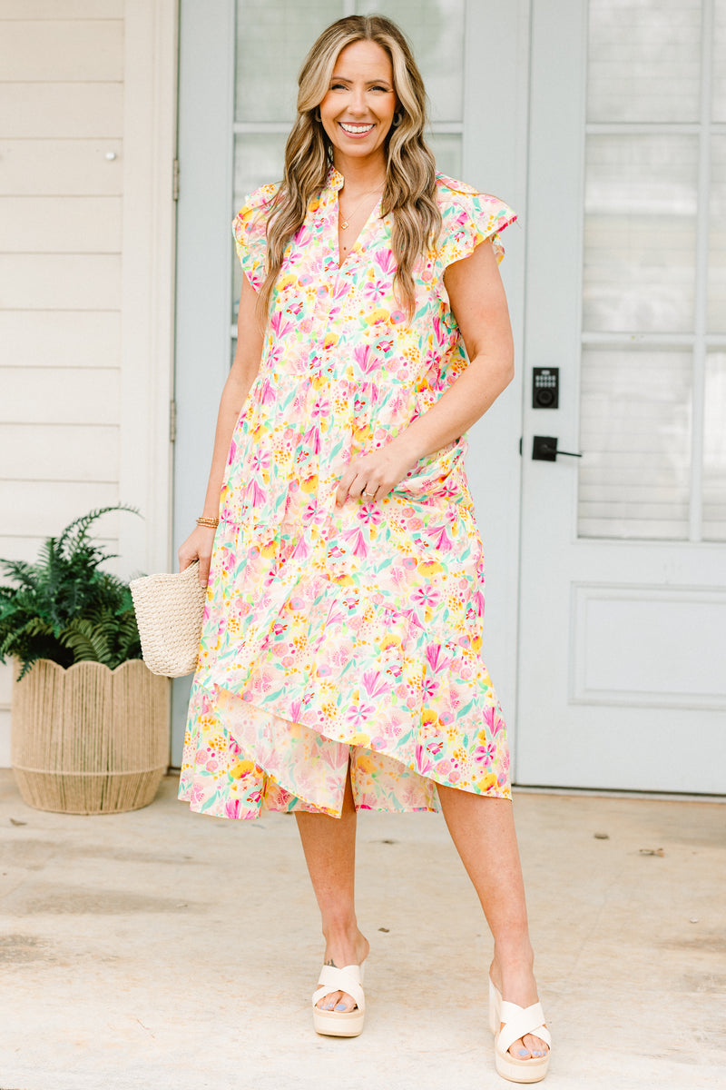 pink short sleeve midi dress Simply The Vibe Dress, – Chic Soul made in italy Silk Satin Colors:Hot Pink 791 minimal look * Short Rehearsal Dinner Outfits for