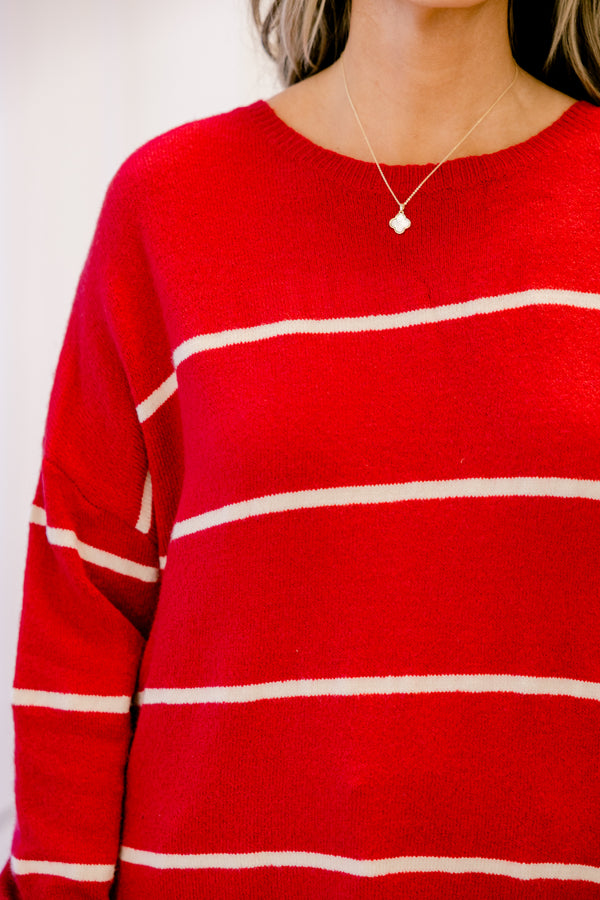 Chic Soul plus size clothing, white and red sweater