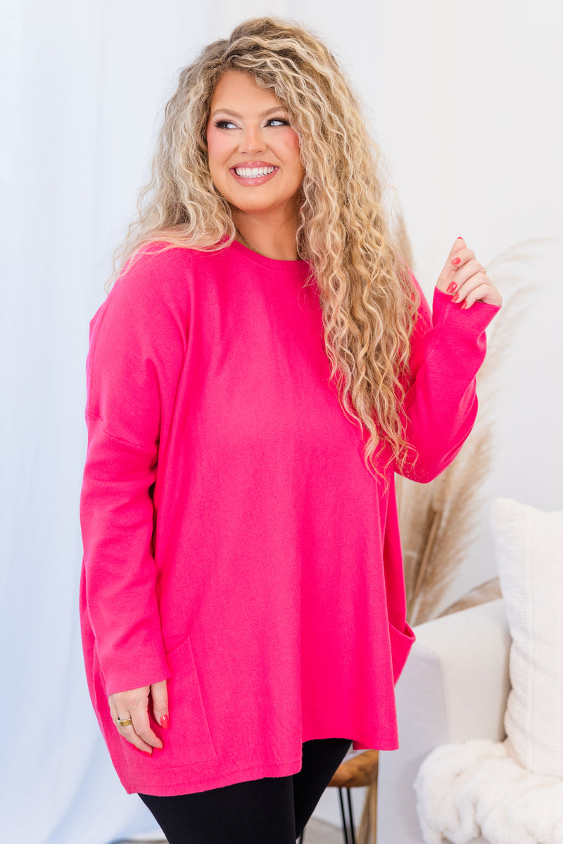 hot pink tunic dress ANTHROPOLOGIE Giulia Hot Pink Tunic Dress XLP