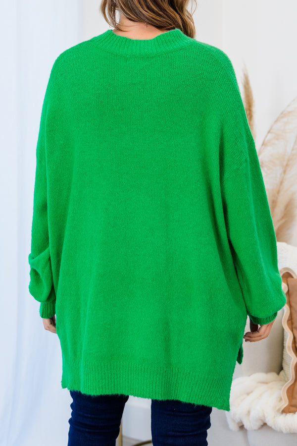 Reliable Love Sweater, Kelly Green