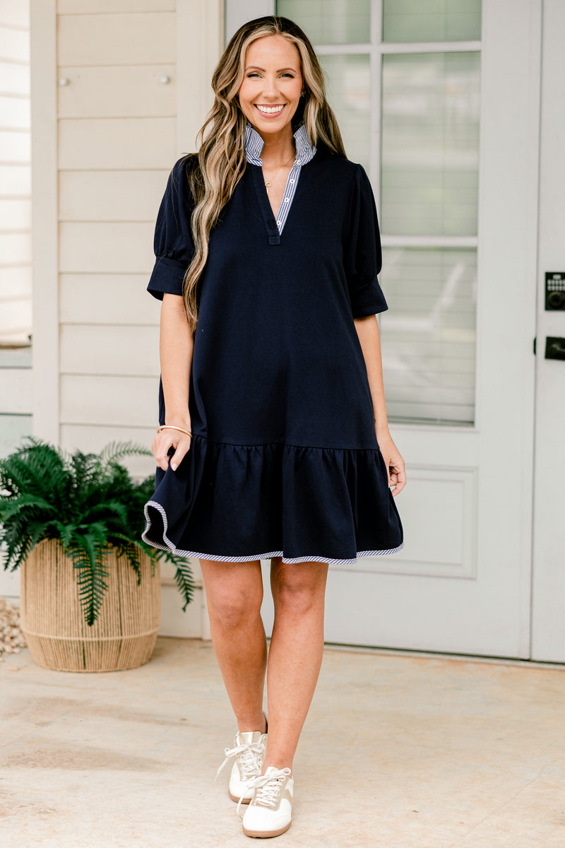 dress southern Charm Dress, Navy – Chic Soul Free People Women's Full true to size Design YGroup_rory-mini-dress Size:Size (4)