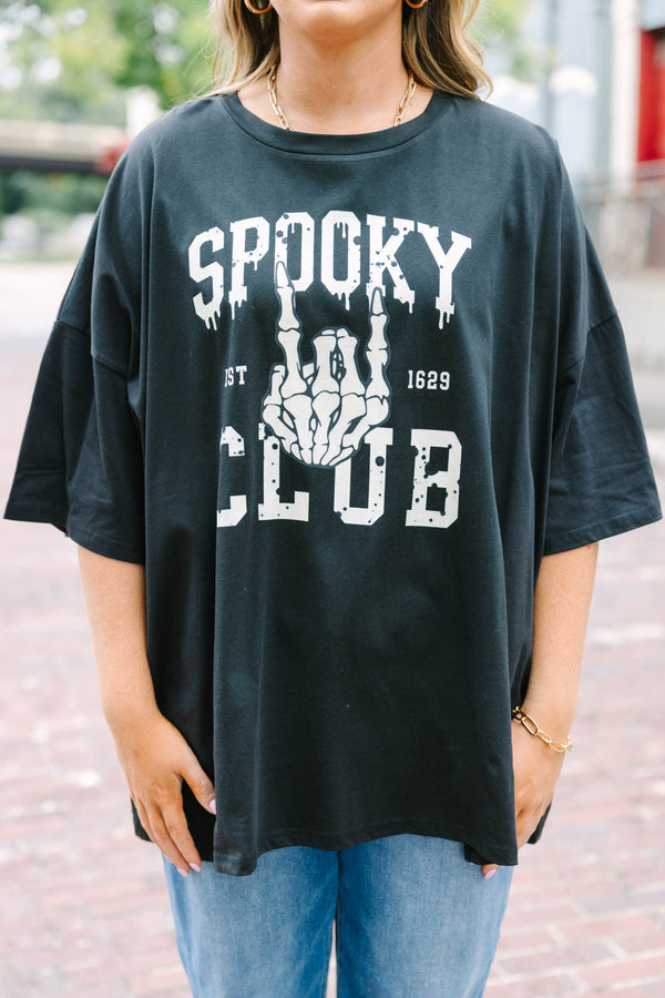 Spooky Club Boyfriend Tee, Black