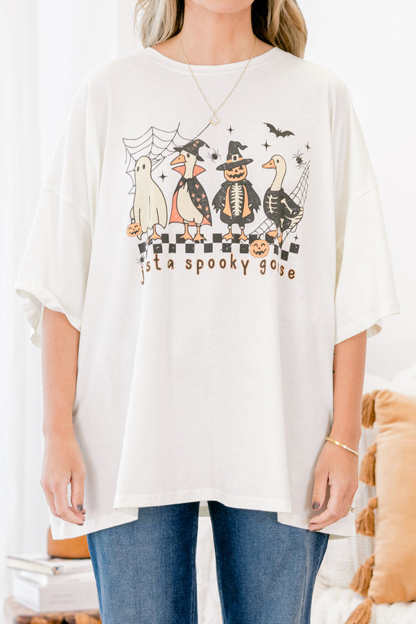 Chic Soul plus size clothing, light tan long sleeve sweater with stitching detail on the sleeve and white thin stripe on sleeves and hem