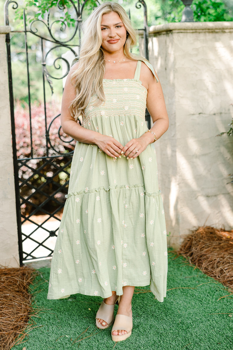 Women's Spring Beauty Dress, Green