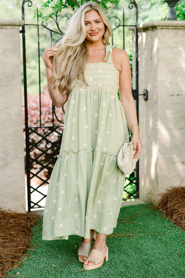 Women's Spring Beauty Dress, Green | Size: 3X By Chic Soul Women's Spring Beauty Dress, Green | Size: 3X By Chic Soul