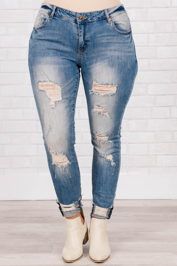 Sudden Moves Skinny Jeans, Medium Wash – Chic Soul