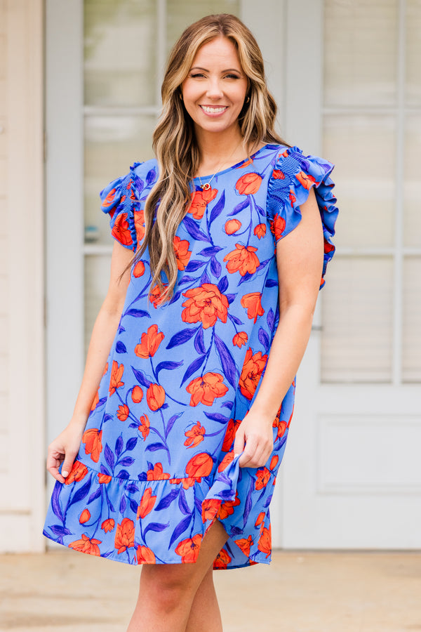 Women's Summer Journey Dress, Blue | Size: 3X By Chic Soul Women's Summer Journey Dress, Blue | Size: 3X By Chic Soul