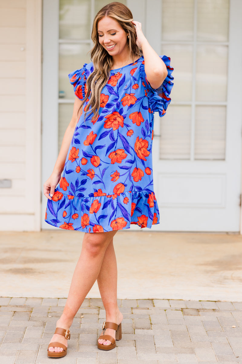 Women's Summer Journey Dress, Blue | Size: 3X By Chic Soul Women's Summer Journey Dress, Blue | Size: 3X By Chic Soul