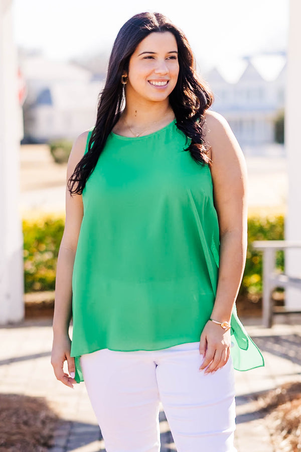 Green flowy best sale tank top