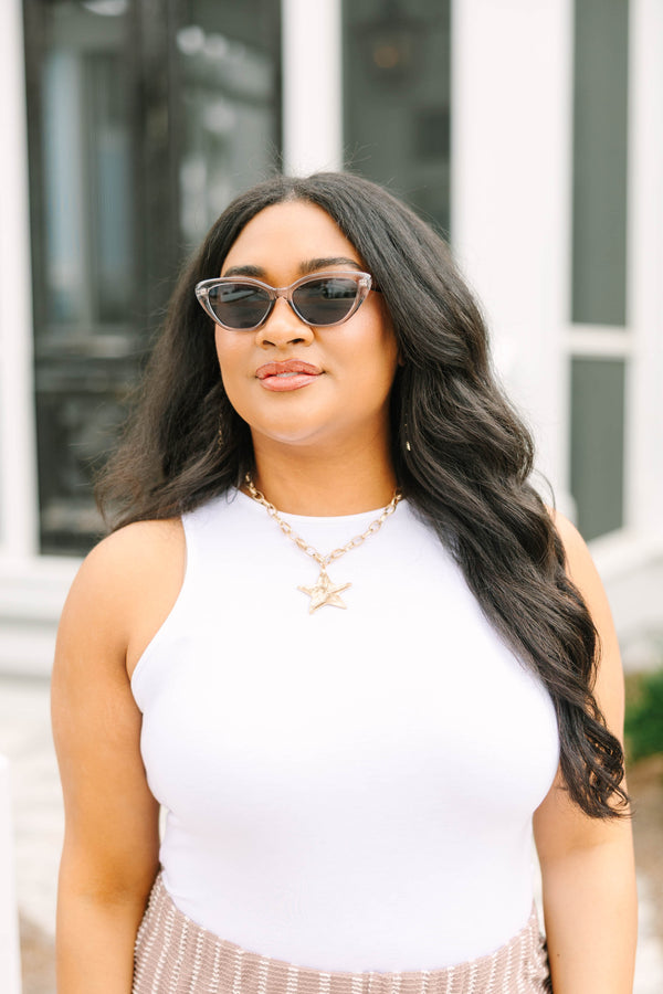 Chic Soul plus size clothing, dark opaque purple slight cat eye sunglasses