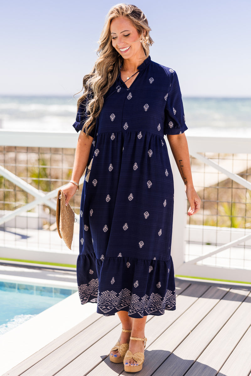 Sweet As Can Be Dress, Navy Chic Soul Sweet As Can Be Dress, Navy Chic Soul